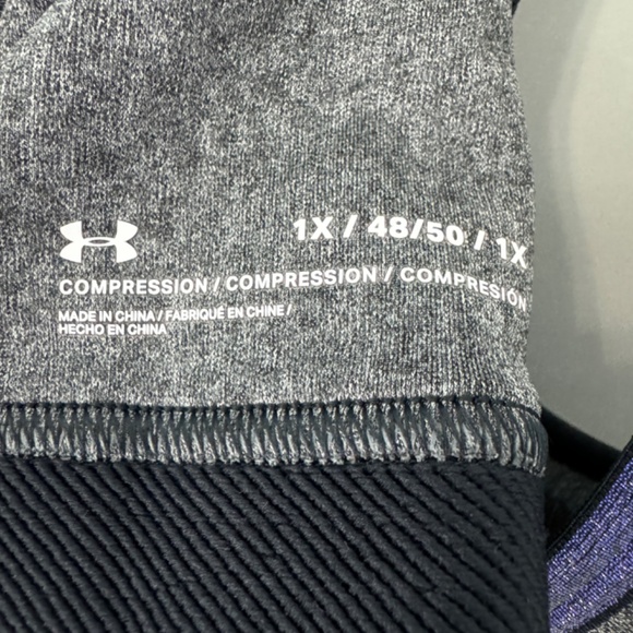 Under Armour Women’s Plus Size 1X Black Gray Logo Mid Crossback Sports Bra New - Picture 5 of 12